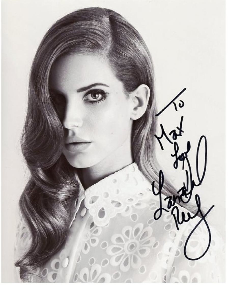lana del rey autograph check fake real