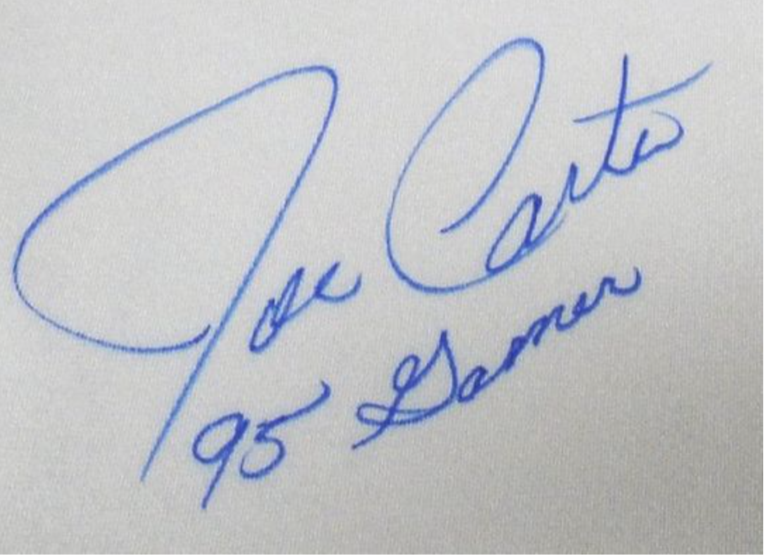 joe carter autograph check